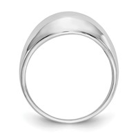 14K White Gold Polished Dome Ring view 2