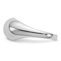14K White Gold Polished Dome Ring view 4