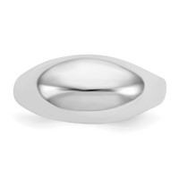 14K White Gold Polished Dome Ring view 5