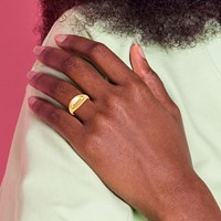 14K Yellow Gold Polished Dome Ring view 2