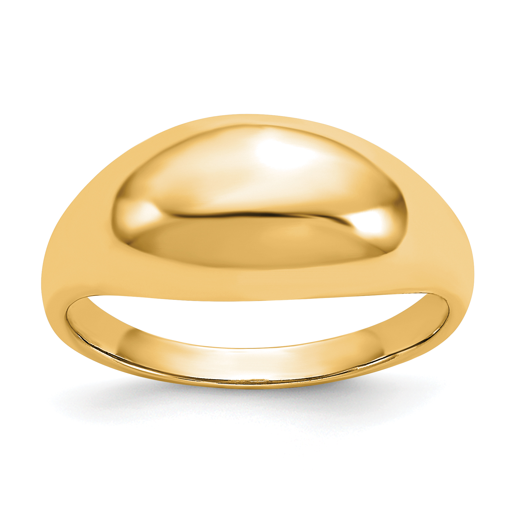 14k Yellow Gold Polished Dome Ring (R389Y)