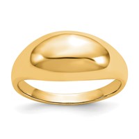 14K Yellow Gold Polished Dome Ring view 1