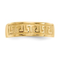 14K 5mm Yellow Gold Greek Key Toe Ring view 4