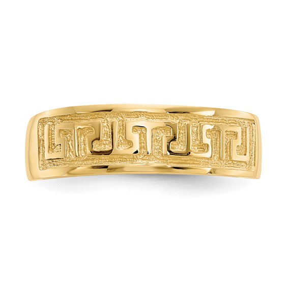 14k 5mm Greek Key Toe Ring