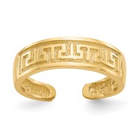 14K 5mm Yellow Gold Greek Key Toe Ring view 1