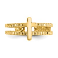 14K Cross Toe Ring view 4