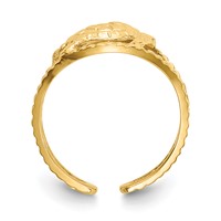 14K Turtle Toe Ring view 2