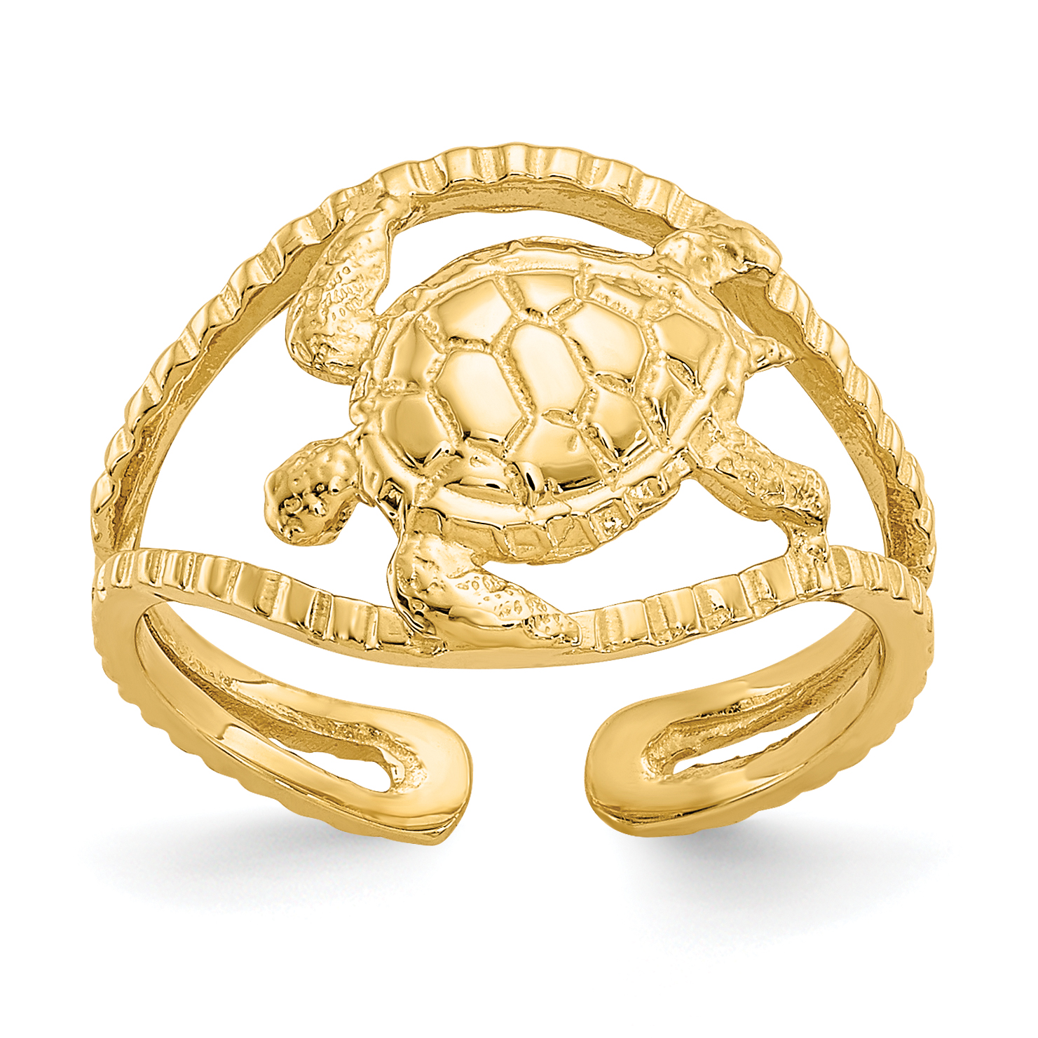 14k Turtle Toe Ring (R400)