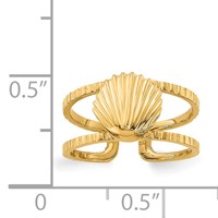 14K Yellow Gold Sea Shell Toe Ring view 5