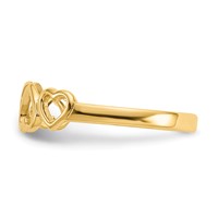 14K Yellow Gold Hearts Ring view 4