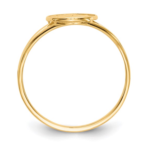 14k Polished Angel Ring