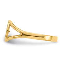 14K Polished Angel Ring view 4