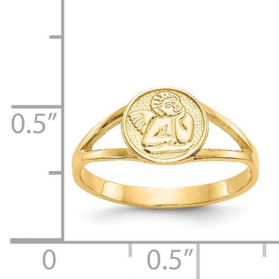 14k Polished Angel Ring