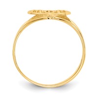 14K Yellow Gold Polished Mom in Heart Ring view 2