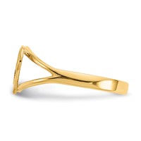 14K Yellow Gold Polished Mom in Heart Ring view 4