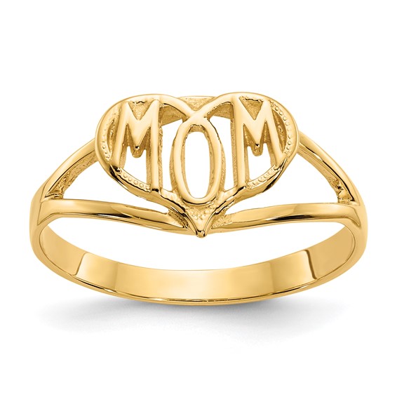 Gold Polished Mom Rings