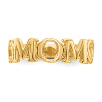 14K Yellow Gold Polished Mom Ring view 5