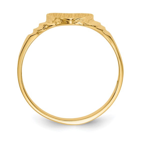 Gold Polished Children's Heart Rings