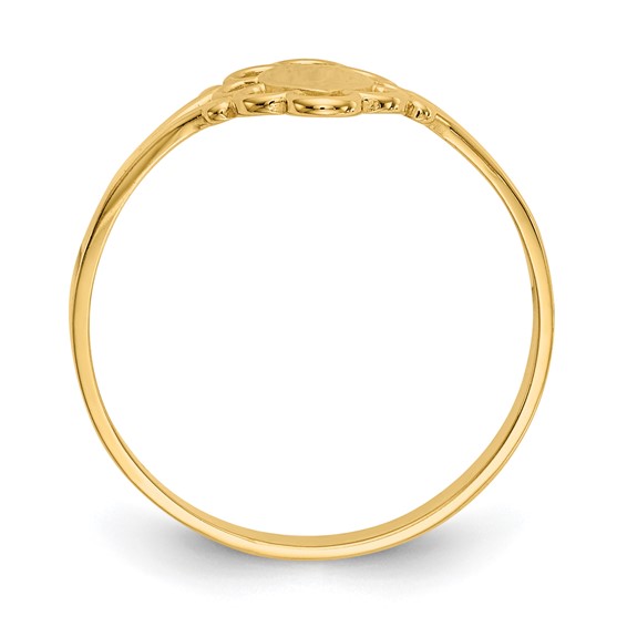 Gold Polished Children's Signet Rings