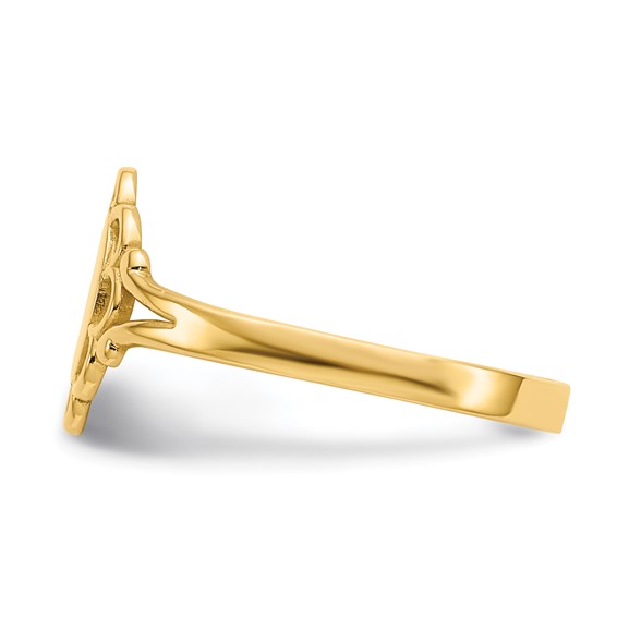 Gold Polished Children's Signet Rings