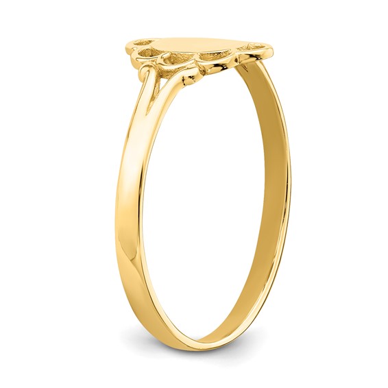 Gold Polished Children's Signet Rings