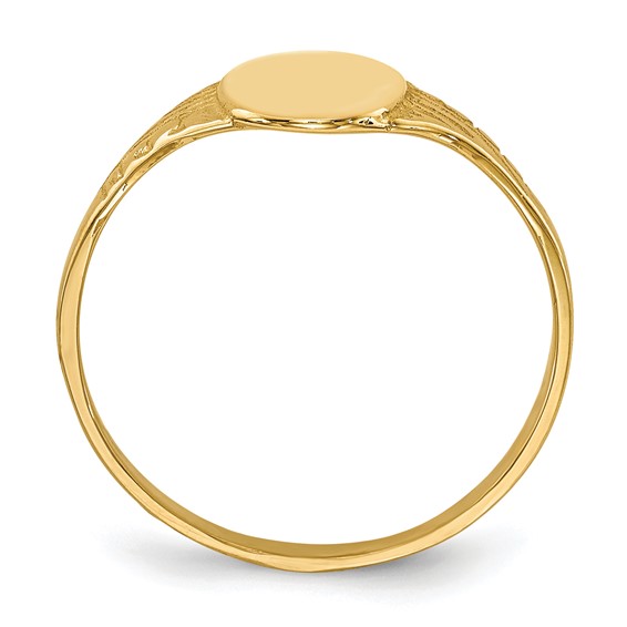 Gold Polished Children's Signet Rings