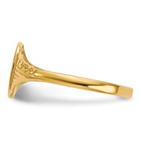 14K Yellow Gold Polished 6.0x 7.5mm Closed Back Oval Signet Ring view 3