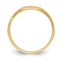 14K Yellow Gold Polished 6.25x4.0mm Closed Back Rectangular Signet Ring - Size 3.25 view 2