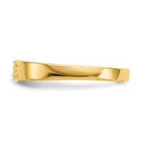 14K Polished 4.5x3.0mm Closed Back Size 3.25 Rectangular Signet Ring view 4