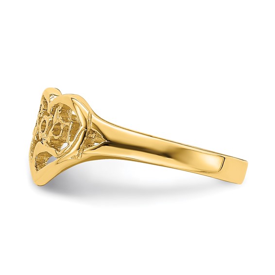 14K Cut-out BABY Heart Size 2.25 Baby / Childs Ring