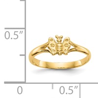 14K Butterfly Size 2 Ring view 3