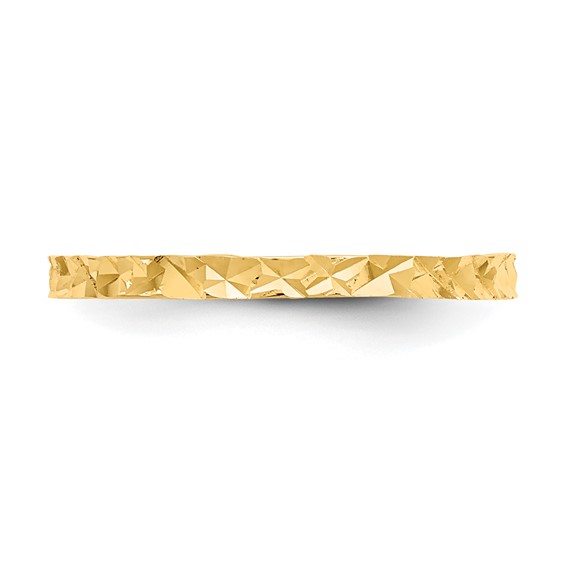 Gold Polished Diamond-cut Children's Rings