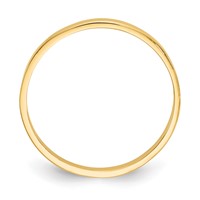 14K High Polished 1mm Flat Band Size 3 Ring view 2