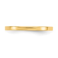 14K High Polished 1mm Flat Band Size 3 Ring view 4