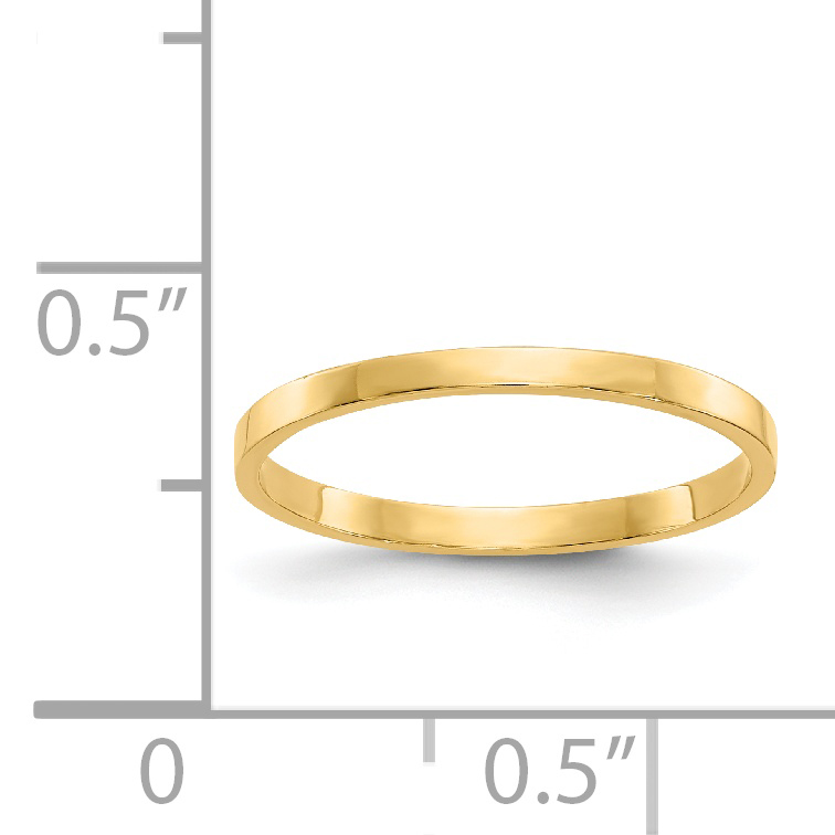 14K High Polished Band Childs Ring R535 - Picture 3 of 5