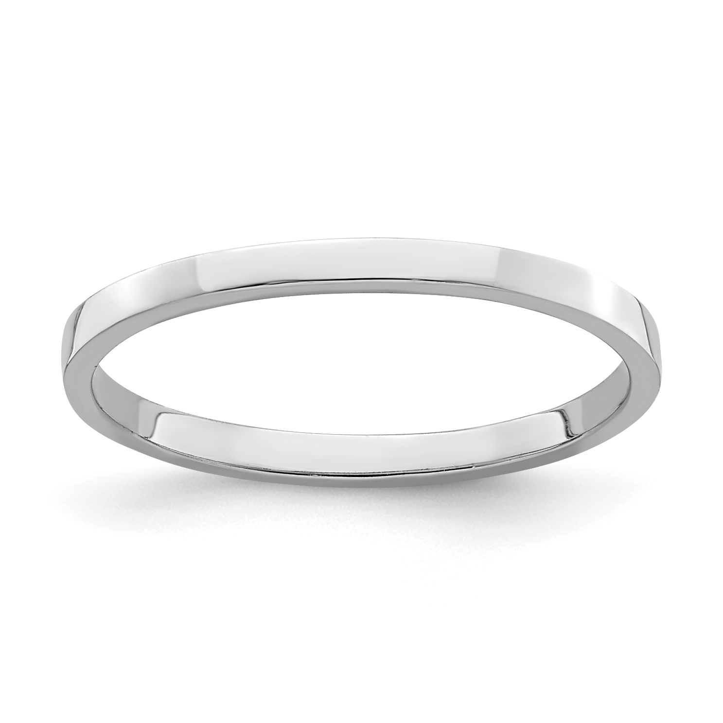14k White Gold Polished Baby Ring (R535W)