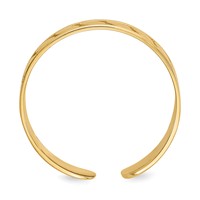 14K 4mm Yellow Gold Leaf Design Toe Ring view 2