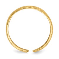 14K Yellow Gold Diamond Shapes Toe Ring view 2