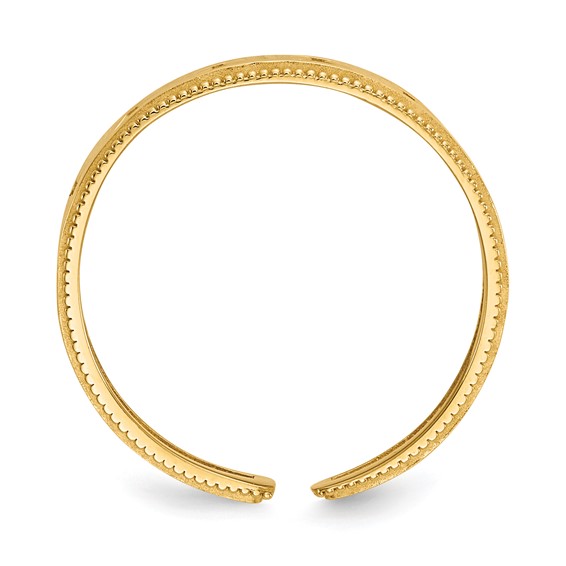 14k Diamond Shapes Toe Ring