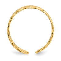 14K Yellow Gold Polished Celtic Knot Toe Ring view 2