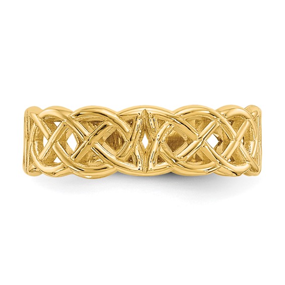 Gold Polished Celtic Toe Ring