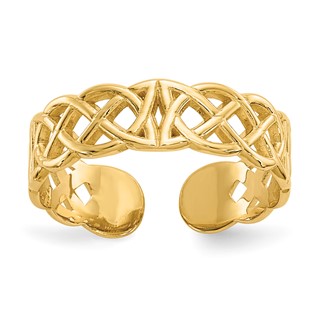 Gold Polished Celtic Toe Ring