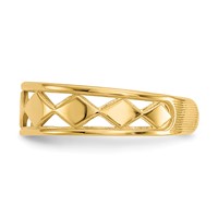 14K Yellow Gold Diamond Shapes Toe Ring view 4