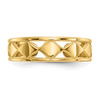 14K Yellow Gold Diamond Shapes Toe Ring view 5