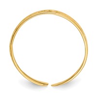 14K Yellow Gold Polished Love and Hearts Toe Ring view 2
