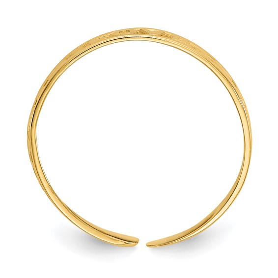 Gold Polished Love Toe Ring