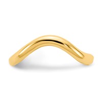 14K Yellow Gold Polished Curved Toe Ring view 4