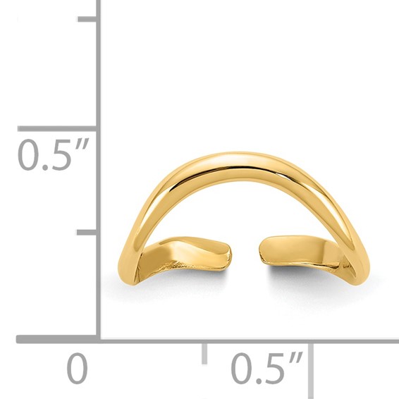 Gold Polished Toe Rings
