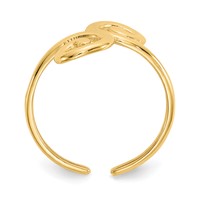 14K Yellow Gold Swirl Toe Ring view 2