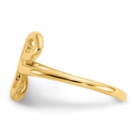 14K Yellow Gold Swirl Toe Ring view 4